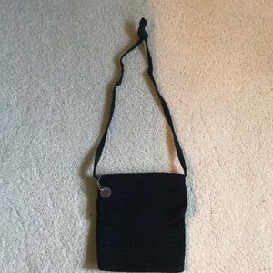 Sak black crossbody woven purse
